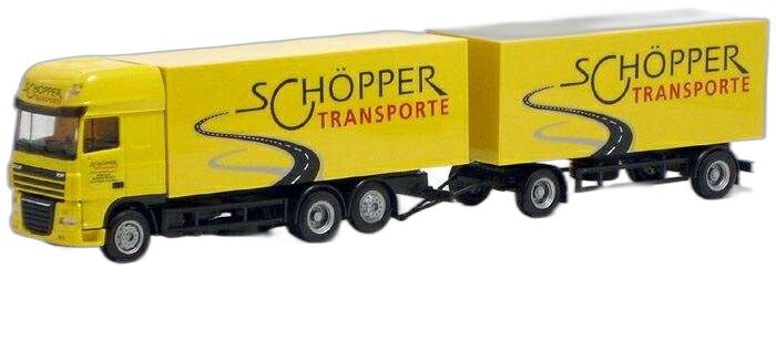 Schopper Transporte DAF XF105 SSC ボックス席/ Herpa 1/87  ひな形 ミニカー 乗り物のおもちゃ-ミニカー・トイカー-おもちゃ