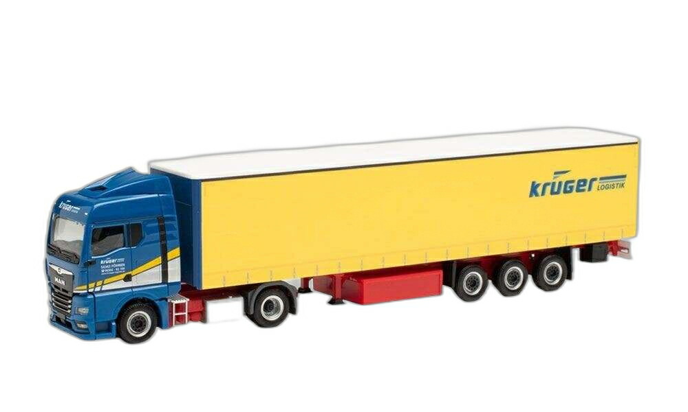 Kruger Logistik MAN TGX GM カーテン/ Herpa 1/87 模型 ミニカー