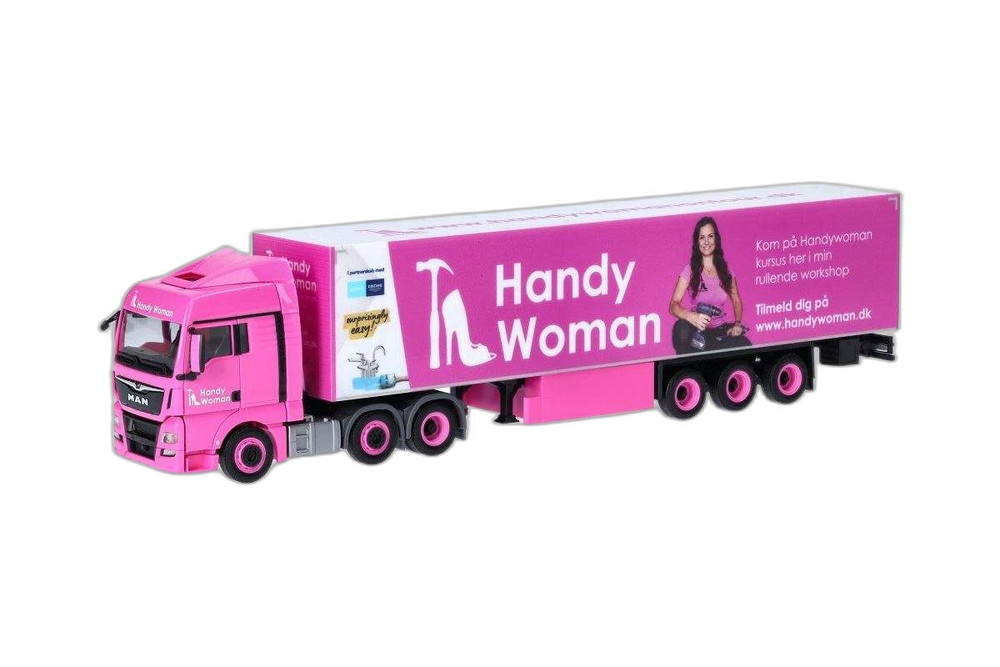 HandyWoman MAN TGX XLX ボックス セミトレーラー/ Herpa 1/87 模型 ミニカー｜ラストホビー