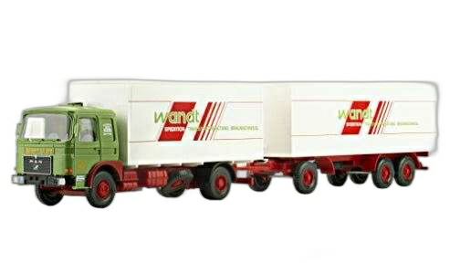 Wandt MAN 19321U ボックス セミトレーラー 250656/ Wiking 1/87  模型 ミニカー