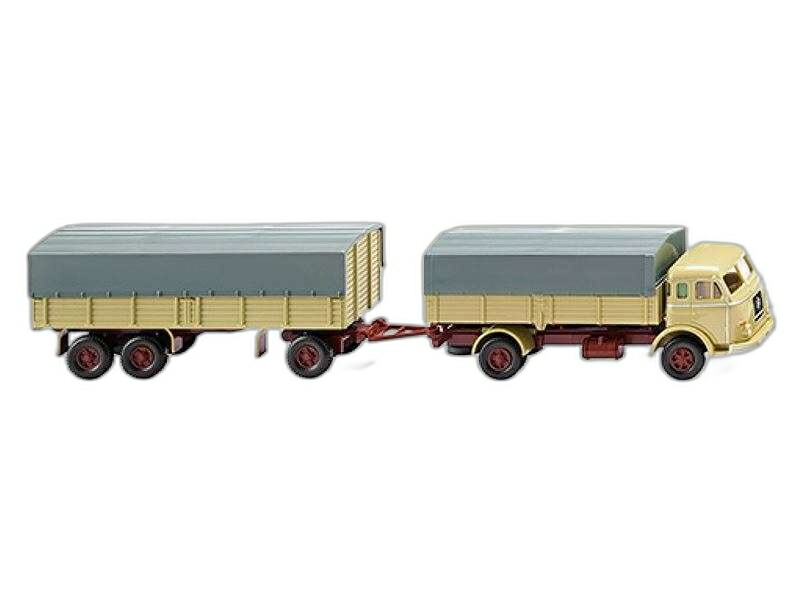 Henschel フラットベッド トレーラー 041702/ Wiking 1/87 模型 ミニカー