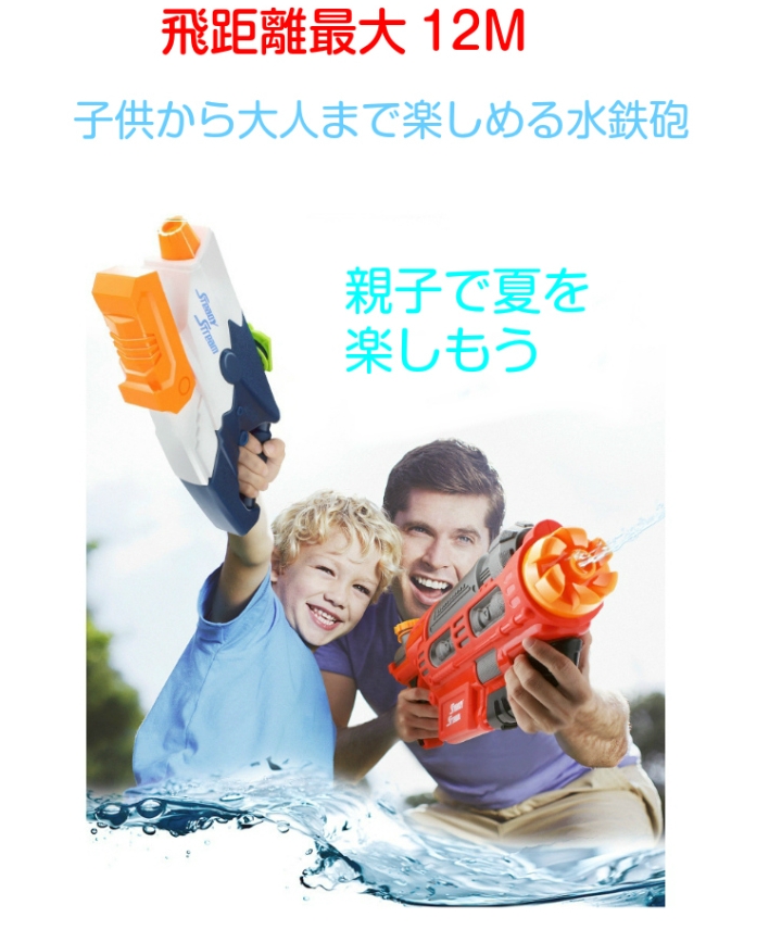 楽天市場 水鉄砲 最強 強力 ウォーターガン プール 海水浴 バトル 飛距離12m 人気 1000mlタンク カッコいい 子供から大人まで 送料無料 ラストホビー