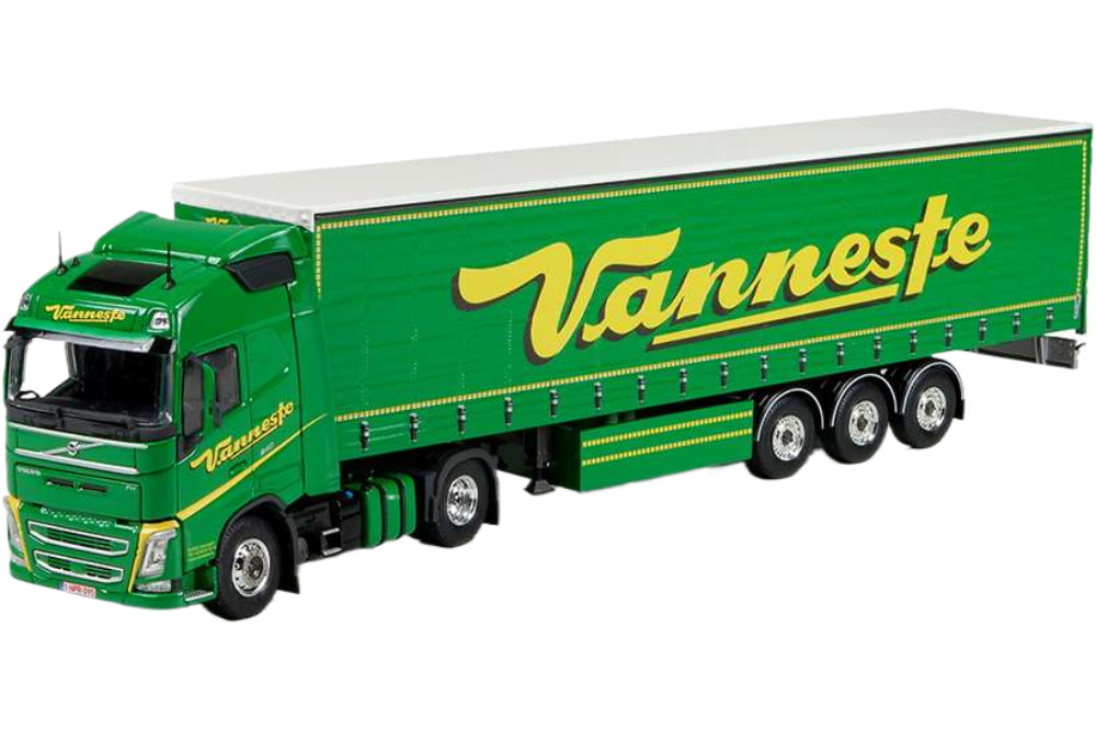 Vanneste Volvo FH04 Globetrotter カーテンサイドセミトレーラー付き添い人 トレーラ / Tekno 1/50 作り上げる機械類ひな形 工事鉄道車両