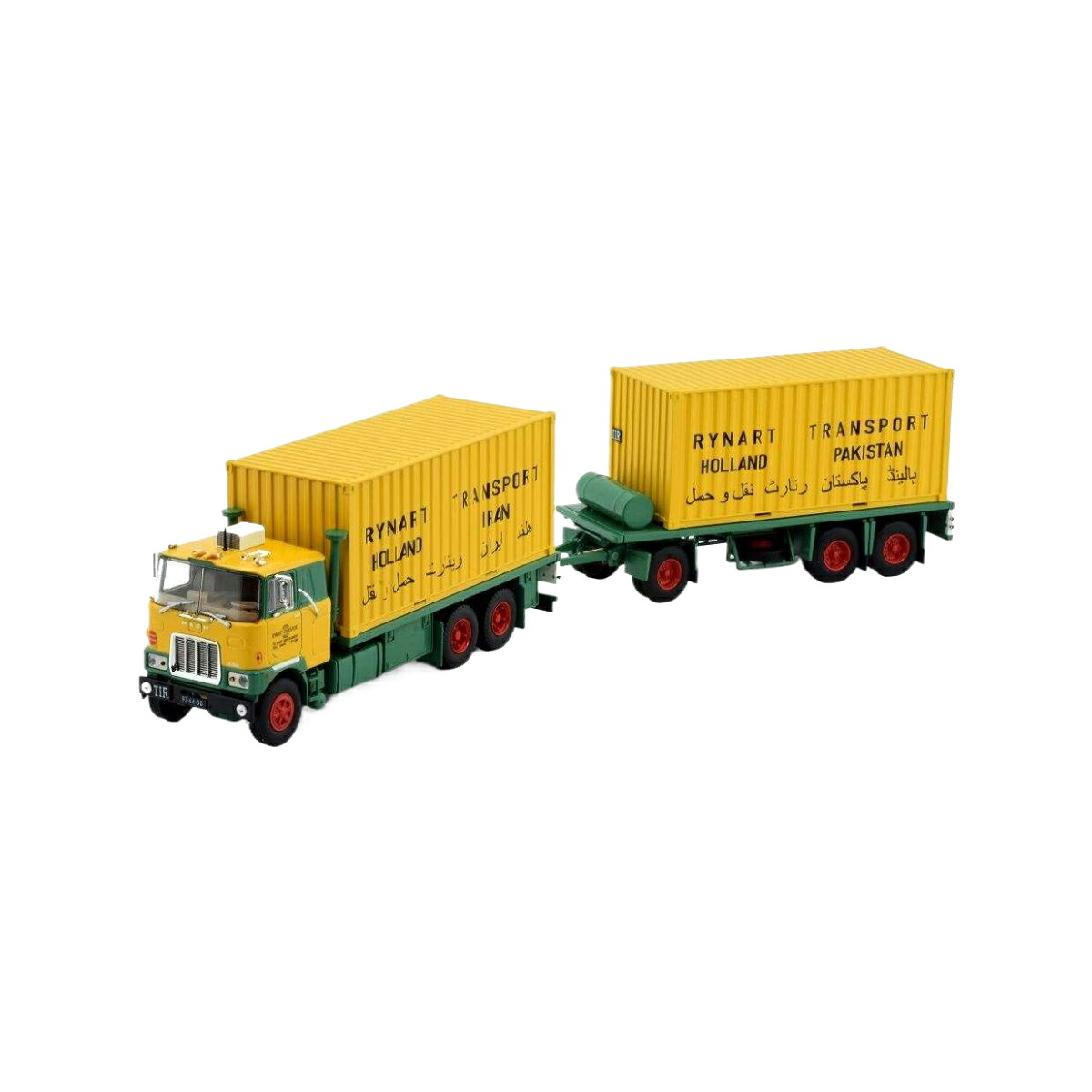 Tekno Rynart Transport Mack F700 モーターワーゲントレーラー 20フィート容れもの2個 71661 貨物自動車1/50 組み上げる機械類ひな形 工事鉄道車両