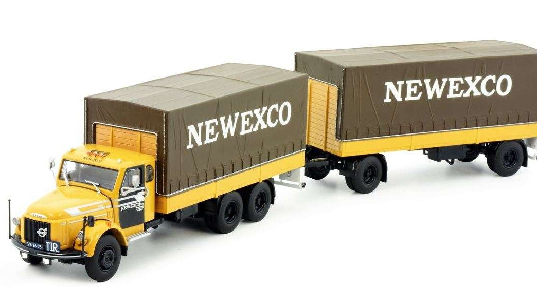Newexco Volvo N495 Titan Tarpaulin Truck-Trailer 82080 トラック /Tekno 1/50 建設機械模型 ミニチュア-｜ラストホビー