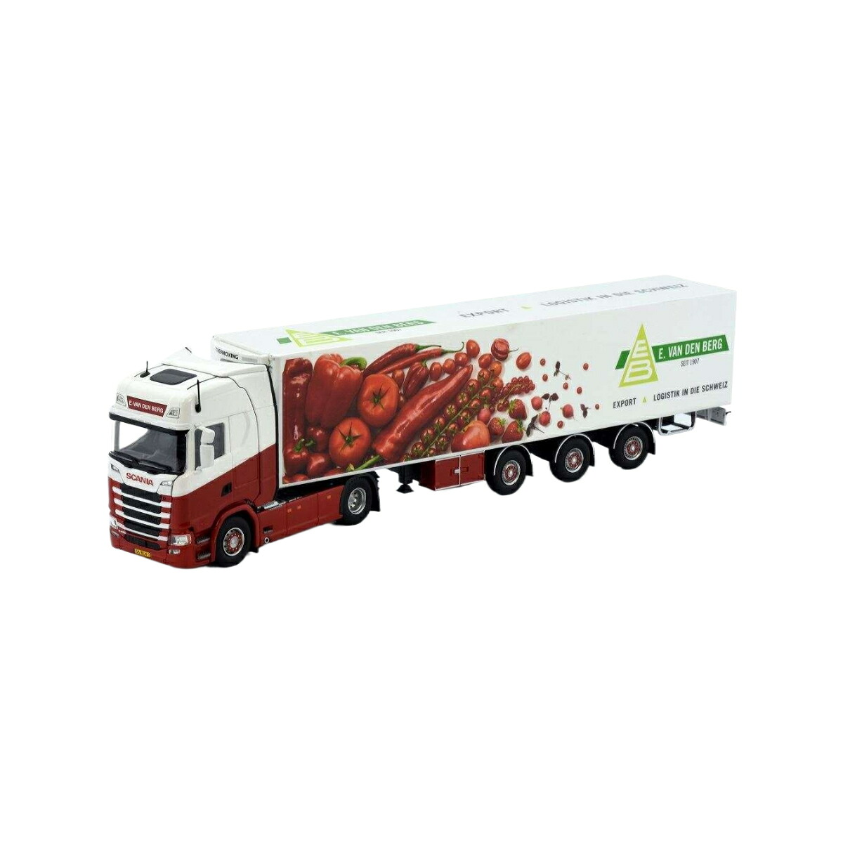 Tekno E. van den Berg Scania 次世代 S450 ハイライン 冷蔵トレーラー 82175 トレーラー1/50 建設機械模型 工事車両