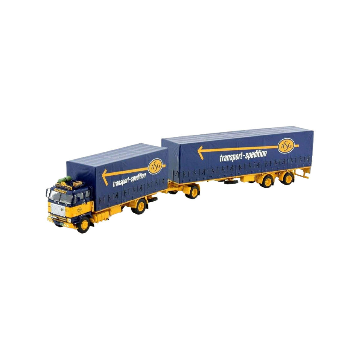 Tekno ASG Sigurd Andersson Volvo F88 4x2 剛体貨物自動車 スウェーデン王国雨合羽居敷きトレーラ 82861 貨物自動車1/50 築き上げる機械類ひな型 工事鉄道車両