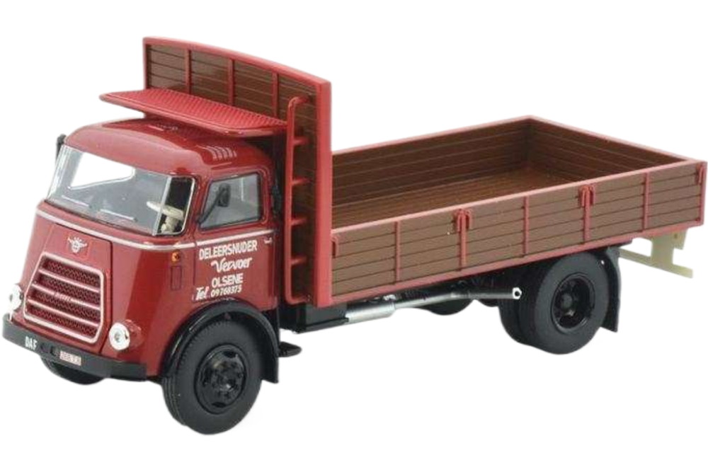 Deleersnijder DAF 1600 読み込むボックス席 トレーラ / Tekno 1/50 作り上げる機械類ひな形 工事鉄道車両