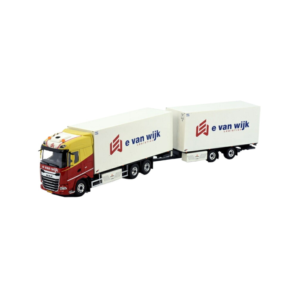 E. van Wijk DAF XG 6x2 Box Truck-Trailer トラック / TEKNO 1/50 建設機械模型 工事車両|ラストホビー