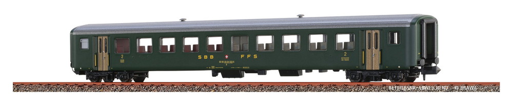 Brawa  65240 タイプ EW II SBB DC Nゲージ    鉄道模型 外国