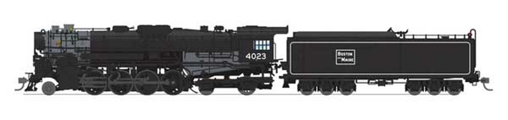 ボストン&メーン #4023 バークシャー型蒸気機関車 DC 黒・グラファイト/Broadway Limited HOゲージ    鉄道模型 外国