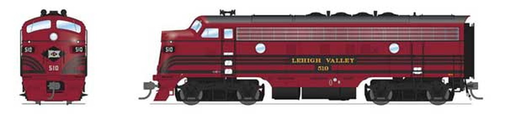 レハイバーバレー #510, 511 EMD F3 A-Bセット サウンド・DCC搭載コーネルレッド・ブラック/Broadway Limited HOゲージ    鉄道模型 外国