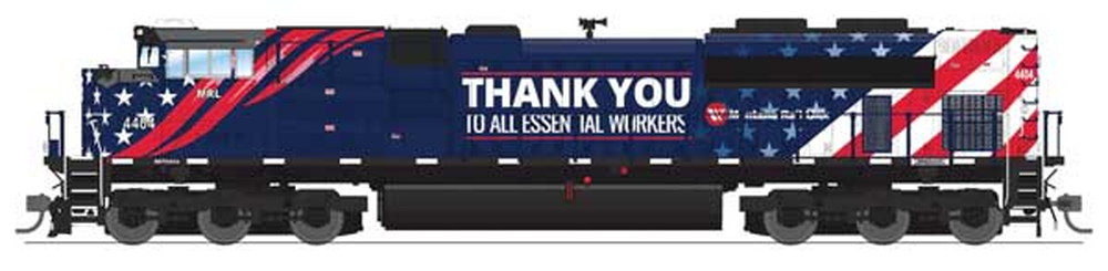 MRL #4404 EMD SD70ACe 機関車 サウンド・DCC・煙発生機能付き エッセンシャルワーカーズトリビュート 赤・白・青/Broadway Limited HOゲージ    鉄道模型 外国
