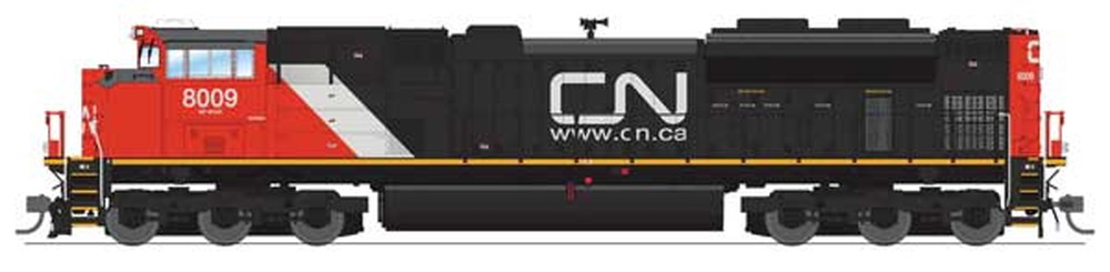 CN #8009 EMD SD70ACe 機関車 サウンド・DCC・煙発生機能付き ブラック・レッド・ホワイト/Broadway Limited HOゲージ    鉄道模型 外国