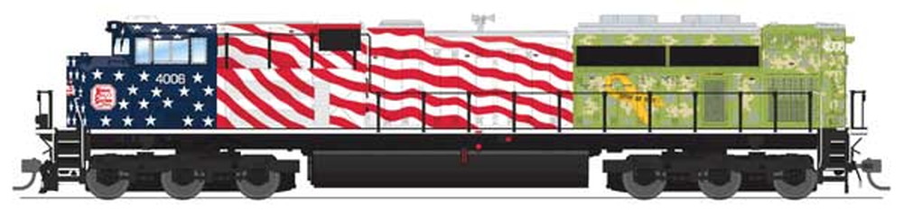 KCS #4006 EMD SD70ACe 機関車 サウンド・DCC・煙発生機能付き 退役軍人記念特別塗装/Broadway Limited HOゲージ    鉄道模型 外国