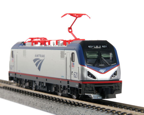 Siemens ACS-64 電動 DCC アムトラック #600 デイビッド L. ガン シルバー ブルー レッド トラベルスケープロゴ/KATO USA Nゲージ    鉄道模型 外国