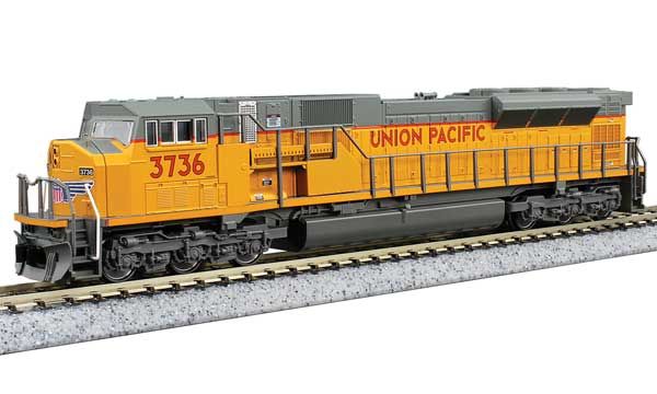 EMD SD90/43MAC DCC ユニオンパシフィック #3736 アーマーイエロー グレー レッド/KATO USA Nゲージ    鉄道模型 外国