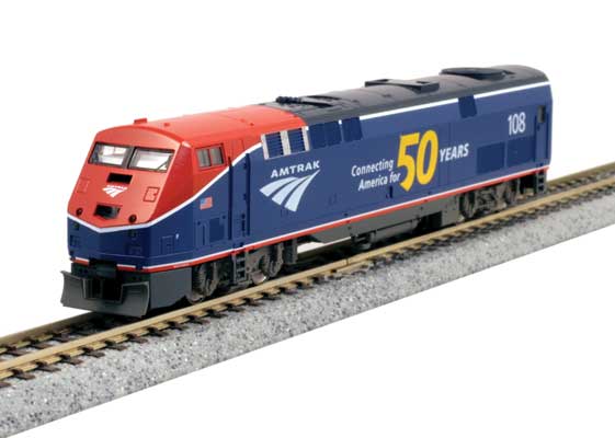 GE P42 ジェネシス DCC アムトラック #108 フェーズVI ブルー レッド ホワイト 50周年記念ロゴ/KATO USA Nゲージ    鉄道模型 外国