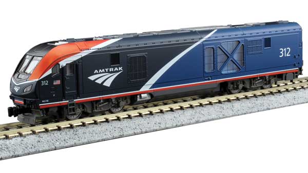 Siemens ALC-42 チャージャー デジトラックス DCC アムトラック #314 フェーズVII ツートーンブルー ホワイト レッド/KATO USA Nゲージ    鉄道模型 外国