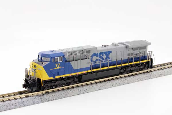 GE AC4400CW ローナンバーボード DCC CSX #77 YN1 グレー ブルー イエロー/KATO USA Nゲージ    鉄道模型 外国