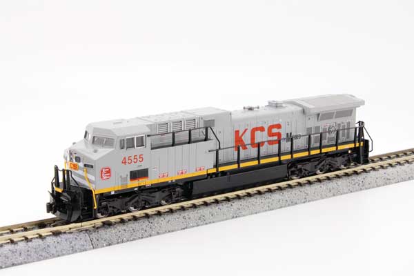 GE AC4400CW ローナンバーボード DCC カンザスシティサザン デ メキシコ #4555 グレー レッド イエロー/KATO USA Nゲージ    鉄道模型 外国