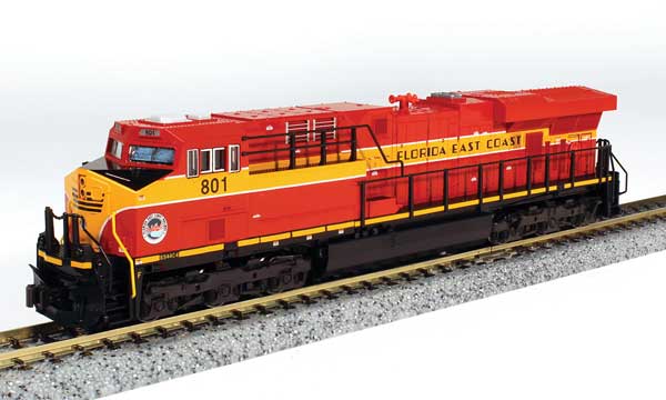 GE ES44AC GEVO DCC フロリダイーストコースト #801 レッド イエロー ブラック/KATO USA Nゲージ    鉄道模型 外国
