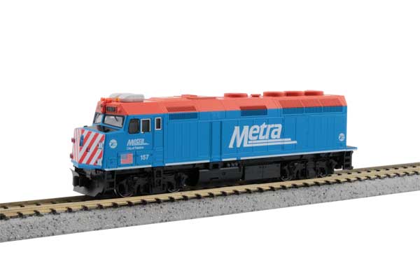 EMD F40PH 通勤バージョン DCC メトラ #157 シティ・オブ・パレタイン ブルー レッド ホワイト/KATO USA Nゲージ    鉄道模型 外国