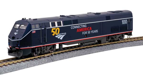 GE P42 ジェネシス スタンダードDC アムトラック #100 50周年記念デザイン ミッドナイトブルー/KATO USA HOゲージ    鉄道模型 外国
