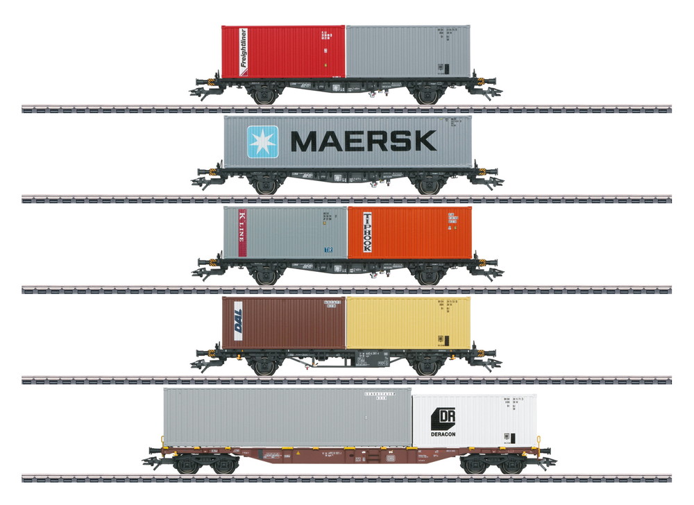 M?rklinメルクリン 47680 コンテナ ワゴン セット DB AC H0ゲージ    鉄道模型 外国