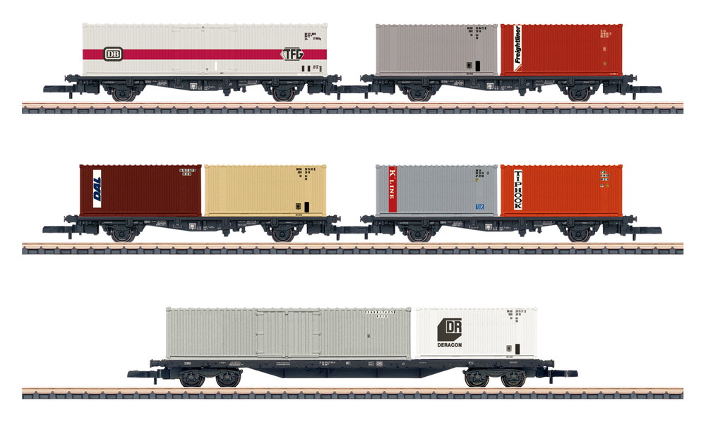 M?rklinメルクリン 82664 コンテナワゴンセット DC Zゲージ    鉄道模型 外国