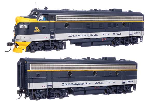 EMD FP7 & F7B  LokSound 5 サウンド＆DCC チェサピーク＆オハイオ #8009 & 8506 (登場時仕様)/Walthers HOゲージ    鉄道模型 外国