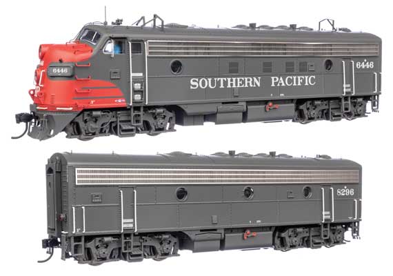 EMD FP7 & F7B  LokSound 5 サウンド＆DCC サザン・パシフィック(TM) #6446 & 8296 (グレー、スカーレット、ホワイト)/Walthers HOゲージ    鉄道模型 外国