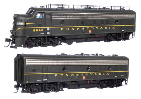 EMD FP7 & F7B Standard DC ペンシルバニア鉄道 EFP15 #9846A, EH15 #9846B (ブランズウィック・グリーン、キーストン/Walthers HOゲージ    鉄道模型 外国