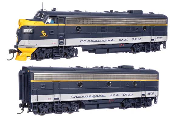 EMD FP7 & F7B Standard DC チェサピーク＆オハイオ #8005 & 8505 (登場時仕様)/Walthers HOゲージ    鉄道模型 外国