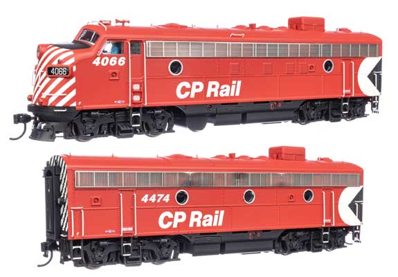 EMD FP7 & F7B Standard DC カナディアン・パシフィック #4066 & 4474 (赤、白、マルチマーク付き)/Walthers HOゲージ    鉄道模型 外国