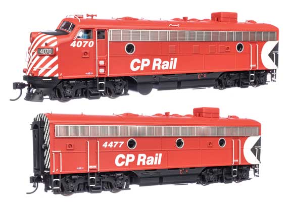 EMD FP7 & F7B Standard DC カナディアン・パシフィック #4070 & 4477 (赤、白、マルチマーク付き)/Walthers HOゲージ    鉄道模型 外国