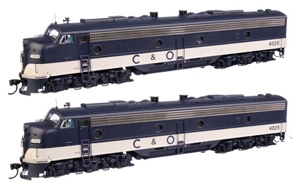 EMD E8 AA  Standard DC チェサピーク＆オハイオ #4020 & 4025/Walthers HOゲージ    鉄道模型 外国