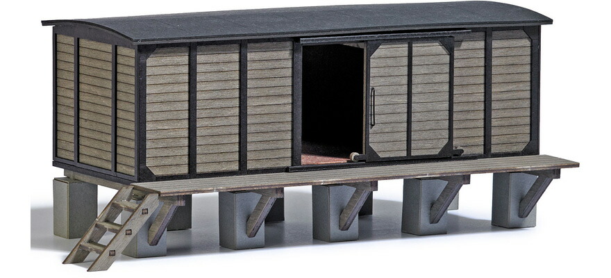ゼロゲージ 鉄道模型 Busch ブッシュ 仮設小屋 組み立てキット Makeshift shed kit