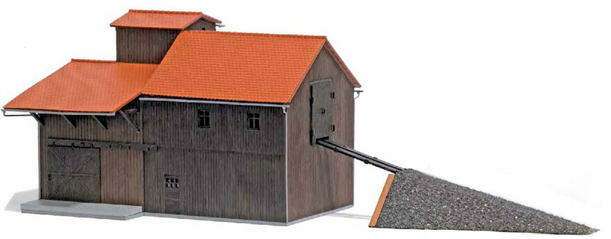HOゲージ 鉄道模型 Busch ブッシュ Kit Peat factory with ramp