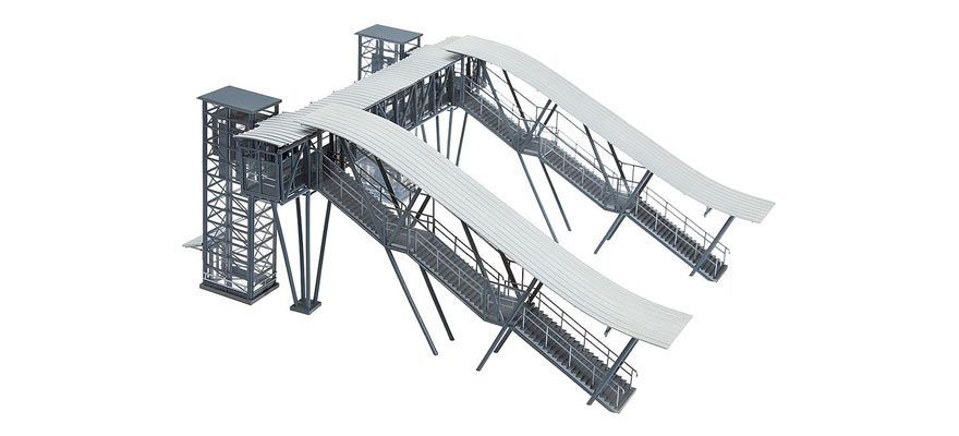 HOゲージ 鉄道模型 Faller ファラー ノイシュタット ヴァインシュトラーセ 跨線橋 Era VI Neustadt Weinstrasse platform bridge Period VI｜ラストホビー