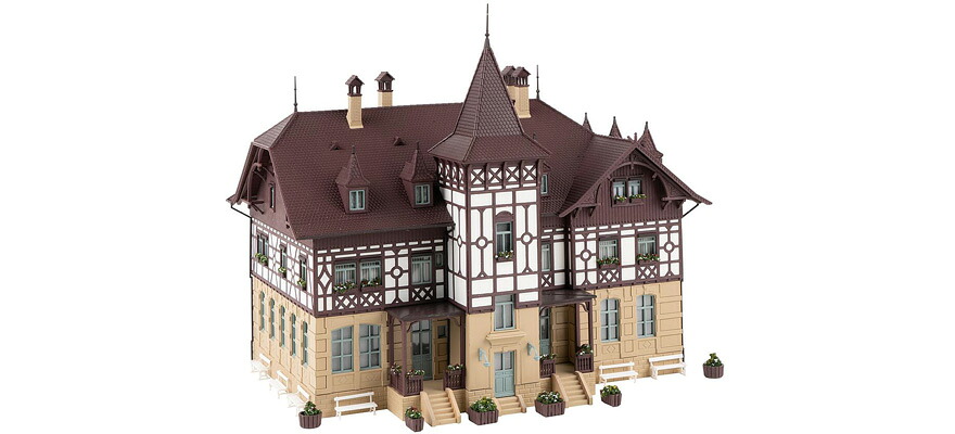 HOゲージ 鉄道模型 Faller ファラー 療養所 組み立てキット Sanatorium building kit｜ラストホビー