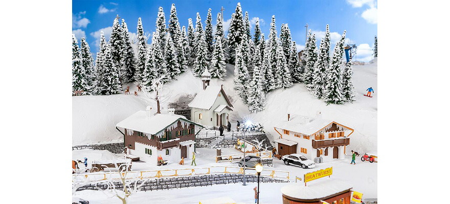 HOゲージ 鉄道模型 Faller ファラー 山の冬 プロモーションセット Winter in the mountains Promotional Set|ラストホビー