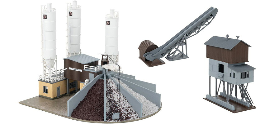 Nゲージ 鉄道模型 Faller ファラー コンクリートプラント 砂利積込サイロ付 Concrete mixing plant with gravel loading silo｜ラストホビー
