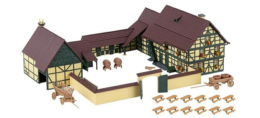 Nゲージ 鉄道模型 Faller ファーラー ブドウ園と居酒屋 Vine growing estate with Vinegrower's taverne|ラストホビー