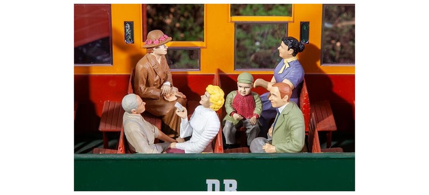 Gゲージ 鉄道模型 Faller ファラー PolaG 旅行者 6体 seated wagon travelers 6 figures PolaG|ラストホビー