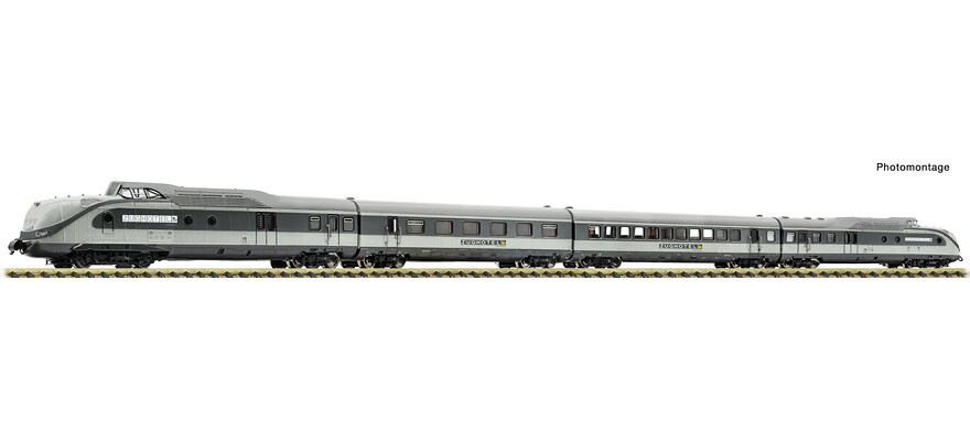 Nゲージ 鉄道模型 Fleischmann フライシュマン RailAdventure Zughotel BR 601 4 piece set Era VI diesel multiple unit DC