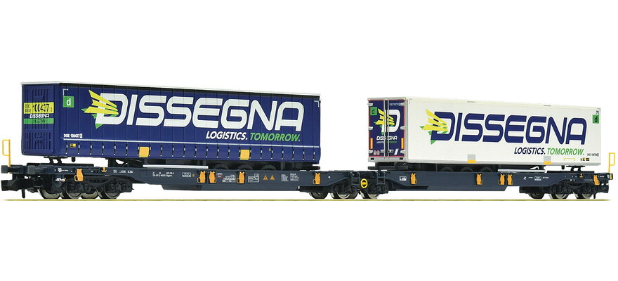 Nゲージ 貨車 Fleischmann フライシュマン Wascosa Double pocket articulated wagon type T2000 Era VI DC