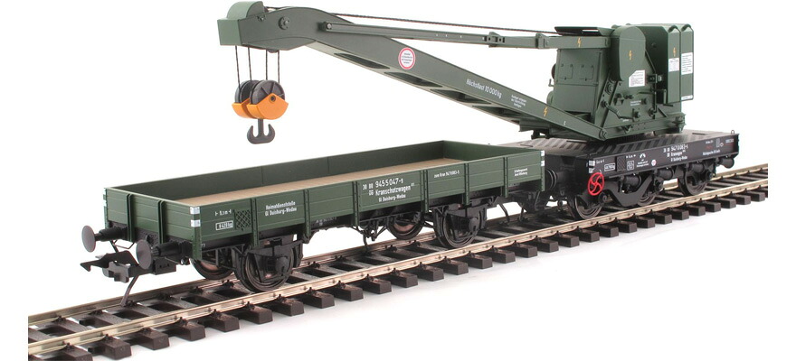 Oゲージ 鉄道模型 Lenz レンツ DB クレーン Wyhlen 緑 控車付 Epoch IV Crane Wyhlen of the DB green with protection car epoch IV DC