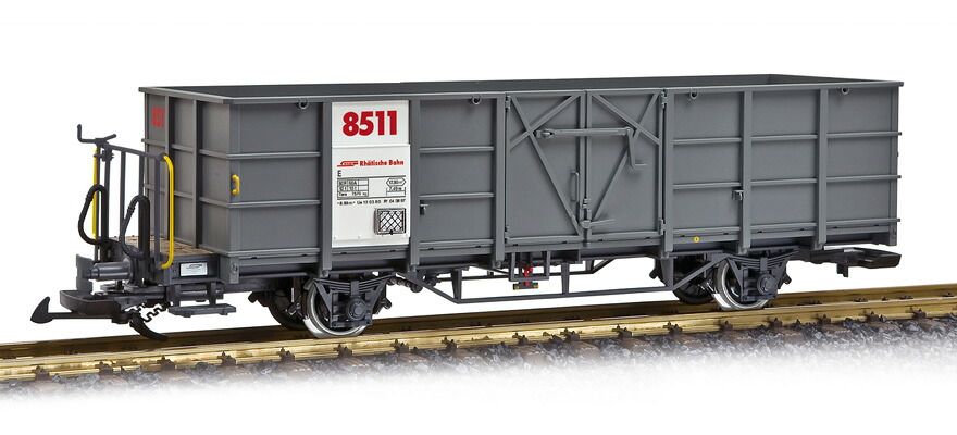 Gゲージ 鉄道模型 貨車 LGB エルジービー レーティッシュ鉄道 RhB Two axle high sided wagon Era VI DC｜ラストホビー