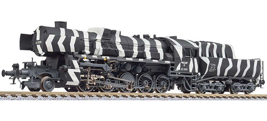 HOゲージ 鉄道模型 Liliput リリパット DRG 蒸気機関車 52形 冬季迷彩 Steam locomotive class 52 war locomotive DRG winter camouflage DC